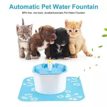Автоматический фонтанчик для воды для кошек, электрическая поилка для домашних животных, чаша для воды, фильтр для дозатора воды No waterproof pad