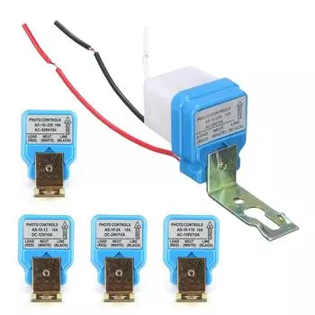 Автоматический фотоэлектрический контроллер освещения, постоянный ток, переменный ток, 220 В, 50-60 Гц, 10 А, фотоуправление, датчик фотопереключателя, управление выключателем уличного освещения 220v