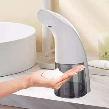 Автоматический индукционный дозатор жидкого мыла,ручной инструмент для мытья рук для ванной комнаты,ресторана,туалета белый