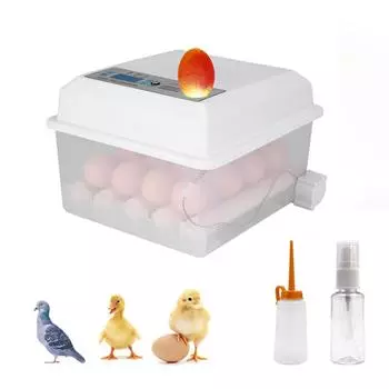 Автоматический инкубатор для яиц на 16 яиц белый