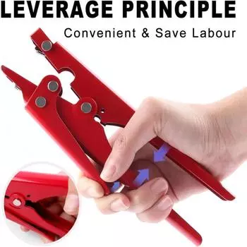 Автоматический инструмент для затяжки кабельных стяжек Плоскогубцы для нейлоновых кабельных стяжек Комплектация инструмента для кабельных стяжек One Size красный