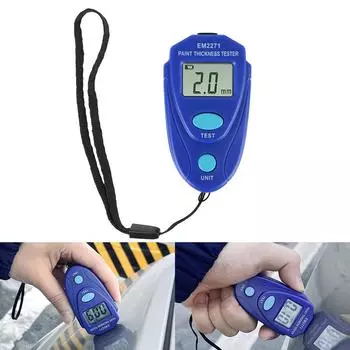 Автоматический измеритель толщины лакокрасочного покрытия EM2271, мини-измеритель толщины лакокрасочного покрытия автомобиля, цифровой дисплей, ручной цифровой