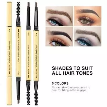 Автоматический карандаш для бровей с кисточкой Механическая ручка для бровей коричневая черная водостойкая красота брови профессиональный макияж краска для бровей косметика
