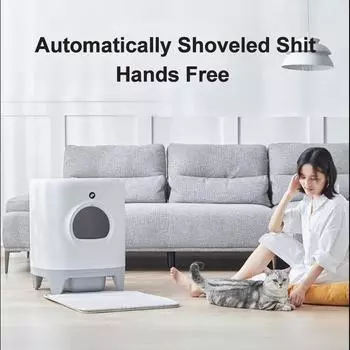 Автоматический кошачий туалет PETKIT Pura X Самоочищающийся кошачий туалет Безопасный/Удаление запаха и управление через приложение Новый