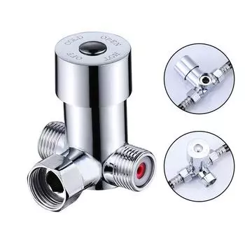 Автоматический кран-клапан с регулируемой температурой для раковин в ванной комнате эффективно смешивает воду, продлевая срок службы Alloy