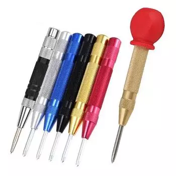 Автоматический локатор кернера с иглой с пружинным колпачком для позиционирования металла и дерева высокой твердости. Устройство для точной пробивки отверстий на досках. 65g