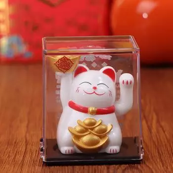 Автоматический машущий кот на солнечных батареях, приносящий удачу, кот, приносящий удачу, для украшения дома, офиса, украшения автомобиля, подарок на день рождения