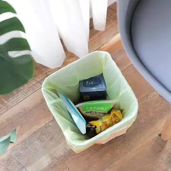 Автоматический мешок для мусора на шнурке, бытовой кухонный портативный утолщенный одноразовый черный большой пластиковый пакет 16cm/15pcs синий