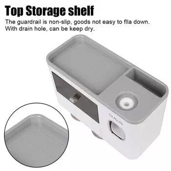 Автоматический многофункциональный держатель зубной щетки с магнитной адсорбцией на 2/3/4 чашки, без проколов, дозатор зубной пасты