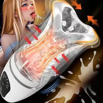 Автоматический мужской мастурбатор, оральная секс-игрушка, 3 мотора, 5 кусающих и 8 вибрирующих поглаживающих пенисов, вибратор для минета с реалистичным горлом для взрослых секс-игрушек