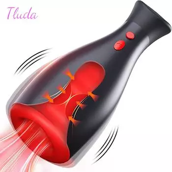 Автоматический мужской мастурбатор, зажимная чашка для мастурбации с подушкой безопасности, вставные мужские мастурбаторы, мужские секс-игрушки для взрослых для мужчин TLUDA-FJB27