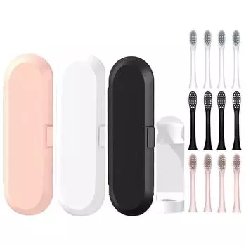 Автоматический набор электрических зубных щеток: В комплект входят сменные головки X3, оригинальные головки X2, коробка для хранения, кронштейн и мягкая щетина для детей.