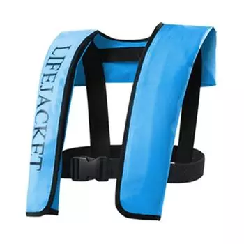 Автоматический надувной спасательный жилет для взрослых, спасательный жилет для взрослых, защитный поплавковый костюм для водных видов спорта, каякинга синий
