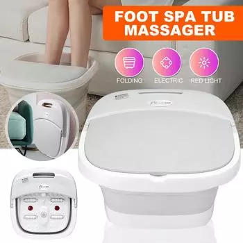 Автоматический нагрев Ведро для ножной ванны Электрический массаж Постоянная температура Спа Серфинг для ног МАССАЖ Бытовой Складной Массажер для ног