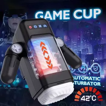 Автоматический нагревательный робот-мастурбационная чашка, игра для мужчин, толкающий вибратор, настоящий мужской мастурбатор для сосания влагалища с держателем для телефона