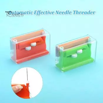 Автоматический нитевдеватель с двумя головками, инструмент для заправки нити с 5 иглами для ручного шитья на швейной машине зелёный