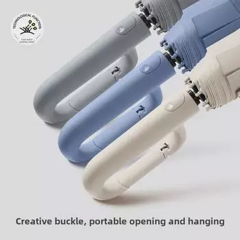 Автоматический обратный зонт двойного назначения: Устойчив к ветру и дождю, блокирует УФ-излучение, имеет конструкцию из 10 костей для коммерческого использования.