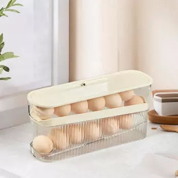 Автоматический органайзер для яиц для холодильника с функцией опускания столешницы Single Layer
