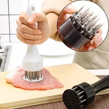 Автоматический отскок молотка из нержавеющей стали для разрыхления мяса, иглы для мяса, домашний стейк, разрывающий сухожилия, говядина, курица, ароматизатор Zapper белый