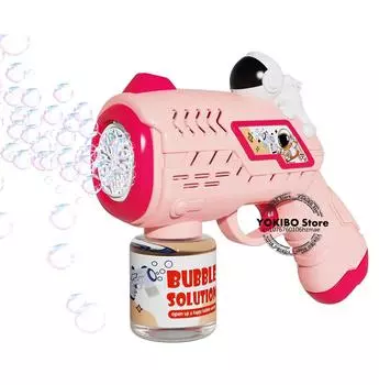 Автоматический пистолет для пузырей для детей, автомат для изготовления пузырей с 8 отверстиями и светодиодной подсветкой, машина для выдувания пузырей на открытом воздухе, игрушки для пузырей
