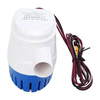 Автоматический погружной насос для трюмной воды для лодки 12 В, пластиковые аксессуары для лодок с поплавковым выключателем 1200 галлонов в час