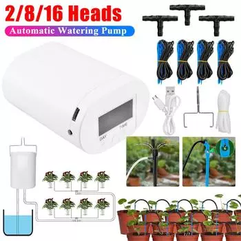 Автоматический поливочный насос для цветов, растений, разбрызгиватель, перезаряжаемое садовое капельное орошение, интеллектуальный таймер, поливочный насос