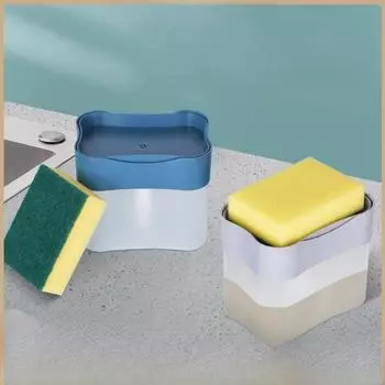 Автоматический пресс для наполнения жидкостью, кухонная щетка для мытья посуды, дозатор мыла белый