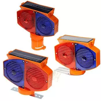 Автоматический проблесковый маячок на солнечной батарее, двухсторонний светодиодный стробоскоп, чувствительный предупреждающий свет для дорожного заграждения, принадлежности для транспортных средств