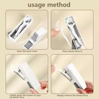 Автоматический ящик для хранения зубной нити Диспенсер для зубной нити Многоразовый диспенсер для зубной нити Органайзер для зубной нити Чехол для чистки Уход за полостью рта 1pc