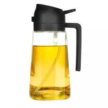 Автоматический распылитель масла с крышкой, 2-в-1, бутылка-спрей для приготовления пищи, бутылка для хранения оливкового масла, барбекю 200ml