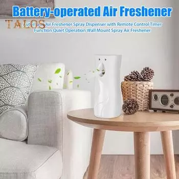 Автоматический распылитель освежителя воздуха с функцией таймера и дистанционным управлением. Бесшумная работа. Настенный распылитель освежителя воздуха. белый