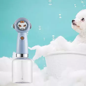 Автоматический распылитель пены для мытья собак, устройство для смешивания шампуня для домашних животных светло-синий