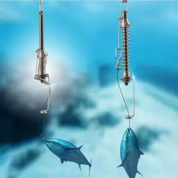 автоматический рыболовный крючок, триггер из нержавеющей стали, пружинный рыболовный крючок, приманка, катапульта, ленивые рыболовные снасти чёрный