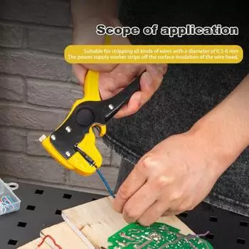 Автоматический саморегулирующийся инструмент для зачистки проводов Эргономичный дизайн Нескользящая ручка Компактный легкий провод синий/серый