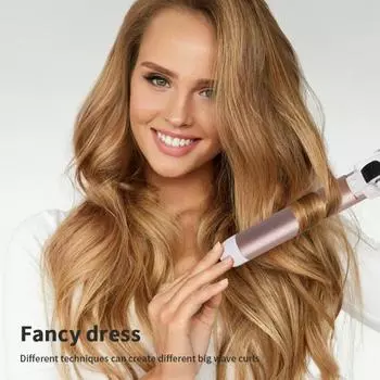 Автоматический щипцы для завивки волос с ЖК-дисплеем, регулируемая температура, быстрый нагрев, портативный для путешествий, для волос 28mm US Plug розового золота