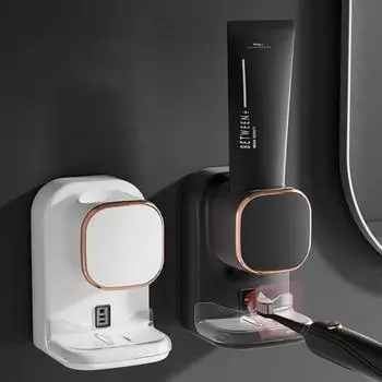 Автоматический сенсорный дозатор зубной пасты, настенный съемный USB-дозатор зубной пасты, аксессуары для ванной комнаты белый