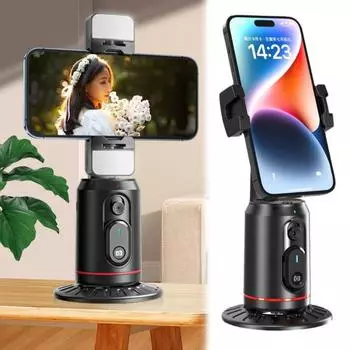Автоматический штатив для отслеживания лица, держатель для телефона с автоматическим отслеживанием, портативная многофункциональная интеллектуальная селфи-палка с вращением на 360 градусов, держатель для телефона с функцией отслеживания лица и тела A