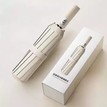 Автоматический складной солнцезащитный козырек с 24 ребрами: Большой зонт двойного назначения для солнца и дождя Dual-use umbrella