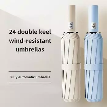 Автоматический складной зонт для бизнеса с индивидуальным логотипом и 24 спицами из стекловолокна Three fold 8 stocks manual розовый