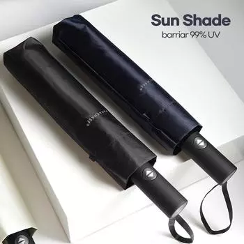 Автоматический складной зонт для женщин, зонтик от солнца с защитой от ультрафиолета, ветрозащитные зонтики от солнца с 7 ребрами, синий