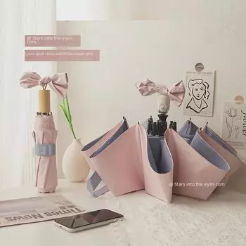 Автоматический складной зонт двойного назначения с защитой от УФ-излучения для солнца и дождя