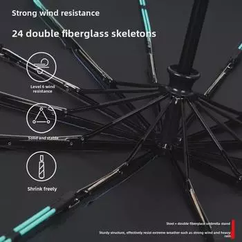 Автоматический складной зонт с 12 спицами: Двойное назначение: защита от солнца и УФ-излучения в солнечные и дождливые дни
