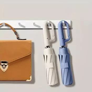 Автоматический складной зонт с крючковой ручкой, солнцезащитный козырек и защита от ультрафиолета, дождевик для путешествий