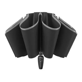 Автоматический складной зонт с защитой от ультрафиолета, 12 спиц, дорожный зонт, портативный, легкий, ветрозащитный, водонепроницаемый, солнцезащитный зонт от дождя чёрный