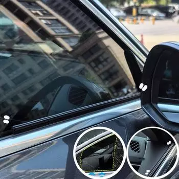 Автоматический стеклоочиститель для боковых окон, удаление воды, туман, многофункциональный, бесшумный, резиновая полоска, универсальные щетки стеклоочистителя, простая установка, черный цвет 1PC чёрный