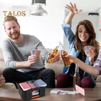 Автоматический тасовщик карт 2000 мАч перезаряжаемый тихий электрический покерный карточный дилерский аппарат инструмент для раздачи карт оборудование для казино чёрный