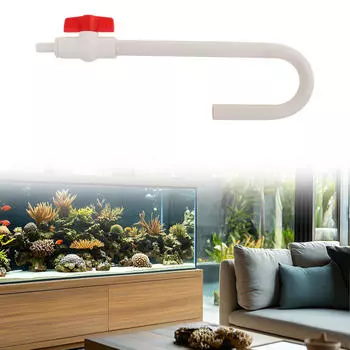 Автоматический трубчатый наполнитель для аквариума, аксессуары для смены аквариума с переключателем потока 12mm белый