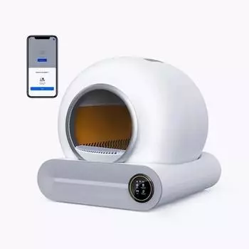 Автоматический умный кошачий туалет Tonepie объемом 65 л, самоочищающийся, полностью закрытый, лоток для туалета домашних животных, ионизация, дезодорация, английская версия