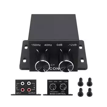 Автоматический усилитель мощности, практичный выходной интерфейс RCA, регулируемый бас, сабвуфер, универсальный кроссоверный контроллер CHINA