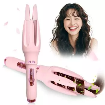 Автоматический утюжок для завивки волос Silk Woman Iron 32 мм Auto Wave Curly Hair Популярный рейтинг выпрямитель для волос Совместимость с зарубежными странами Профессиональный уход розовый